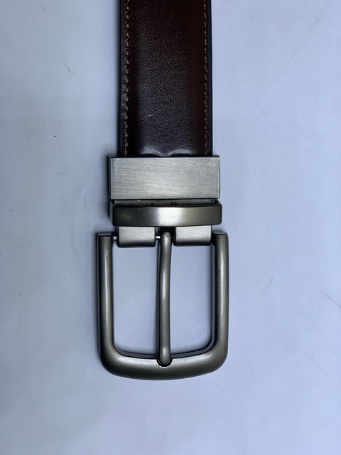 Reversible Leather Belt for Men - Black & Brown