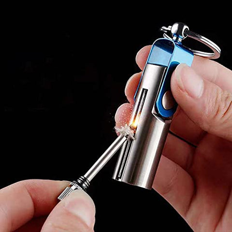 Orignal Portable Flint Fire Keychain Lighter 🔥 (Waterproof)