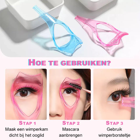 3 in 1 Eyelashes Tools Mascara Shield Applicator Guard