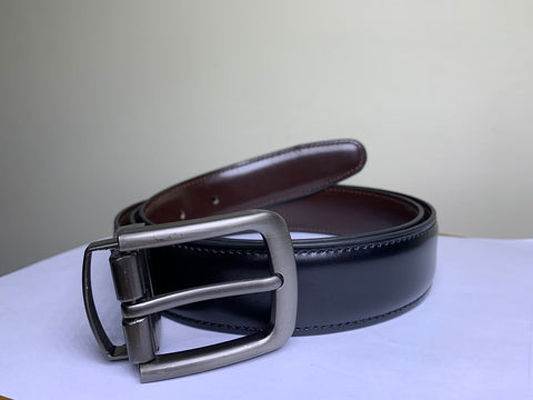 Reversible Leather Belt for Men - Black & Brown